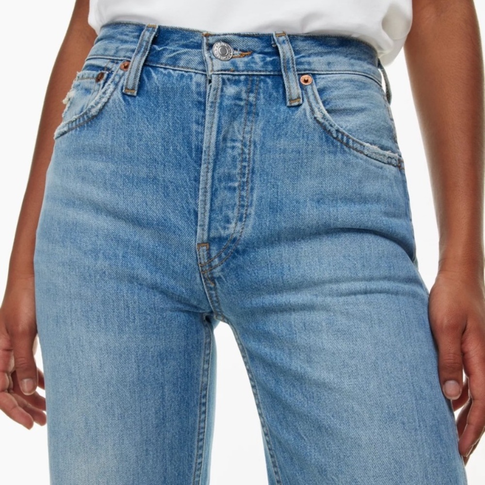 RE/DONE '90s Distressed High Rise Loose Jean Size 28
